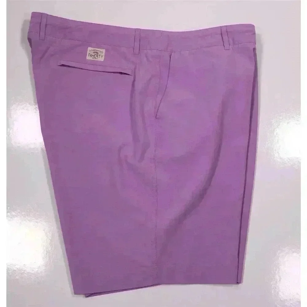 Faherty All Day Shorts Purple Hybrid Performance Fabric Shorts 9